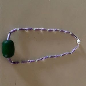 Handmade necklace magnetic clasp Swarovski beads